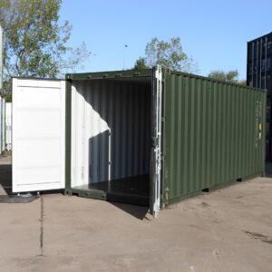 20ft shipping container dark green1 1