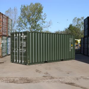 20ft shipping container dark green3 1