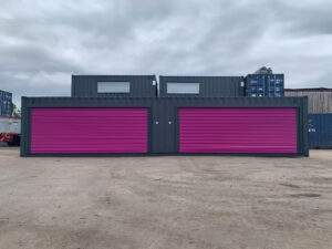 40ft x 8ft shipping container with double roll up doors1